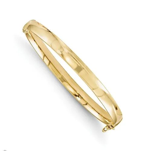 10K Yellow Gold Flat Bangle