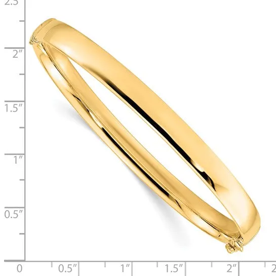 10K Yellow Gold Flat Bangle