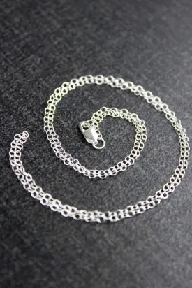 18 Inch Silver Flat Chain