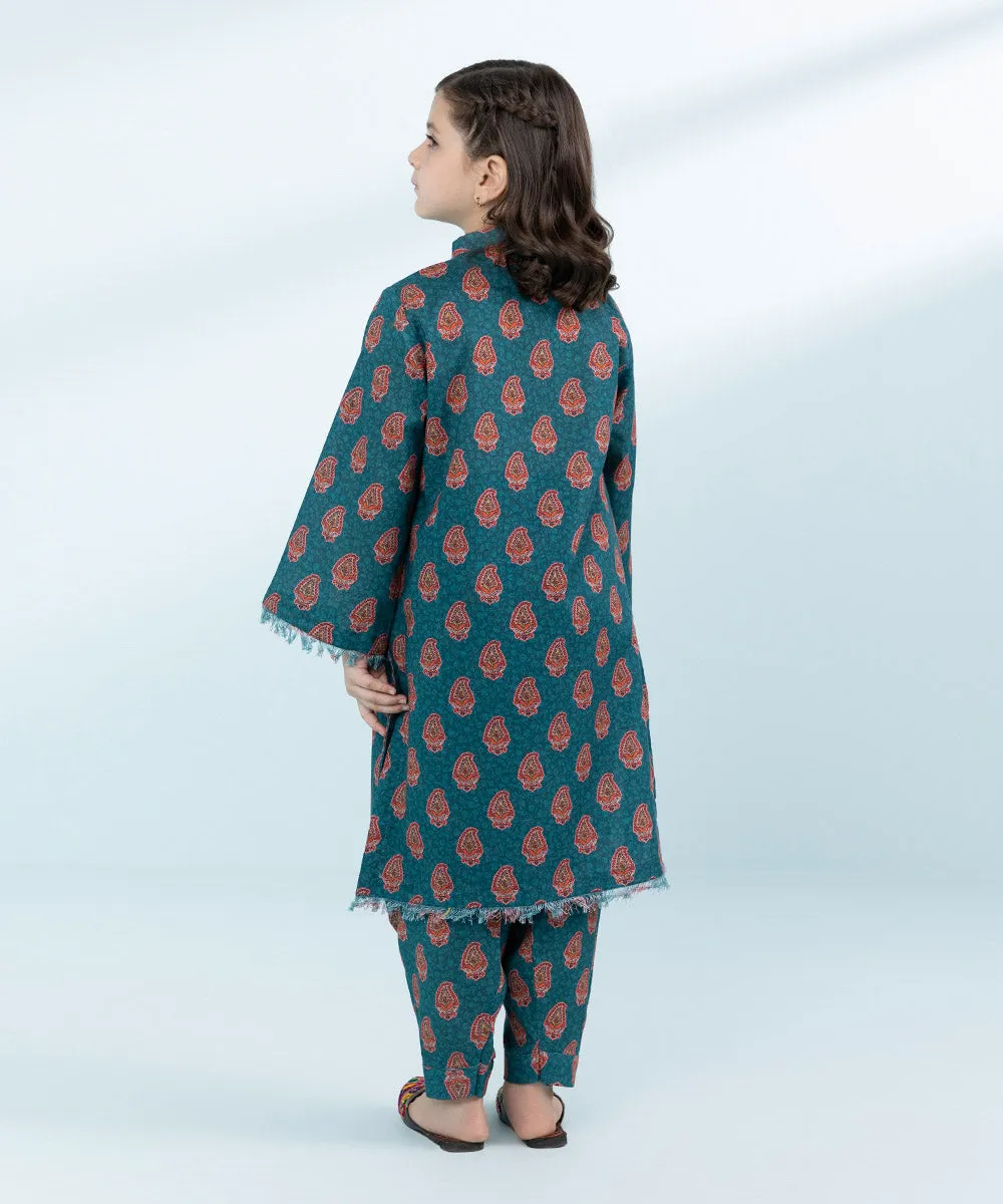 2 Piece - Printed Khaddar Suit