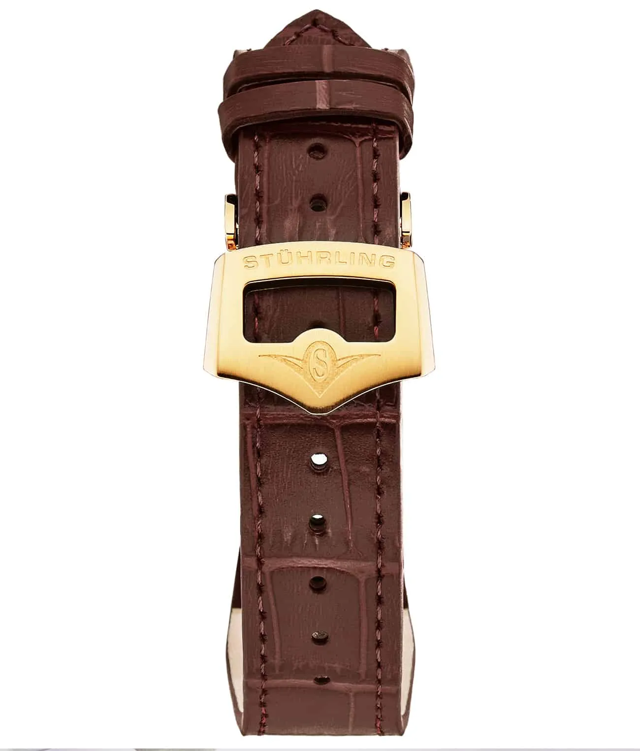 20mm Leather Strap with Stainless Steel Deployant Buckle