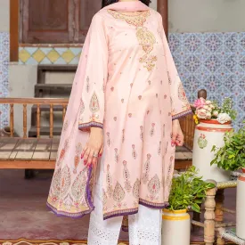 2PC- Embroidered & Digital Printed Suit PS4160