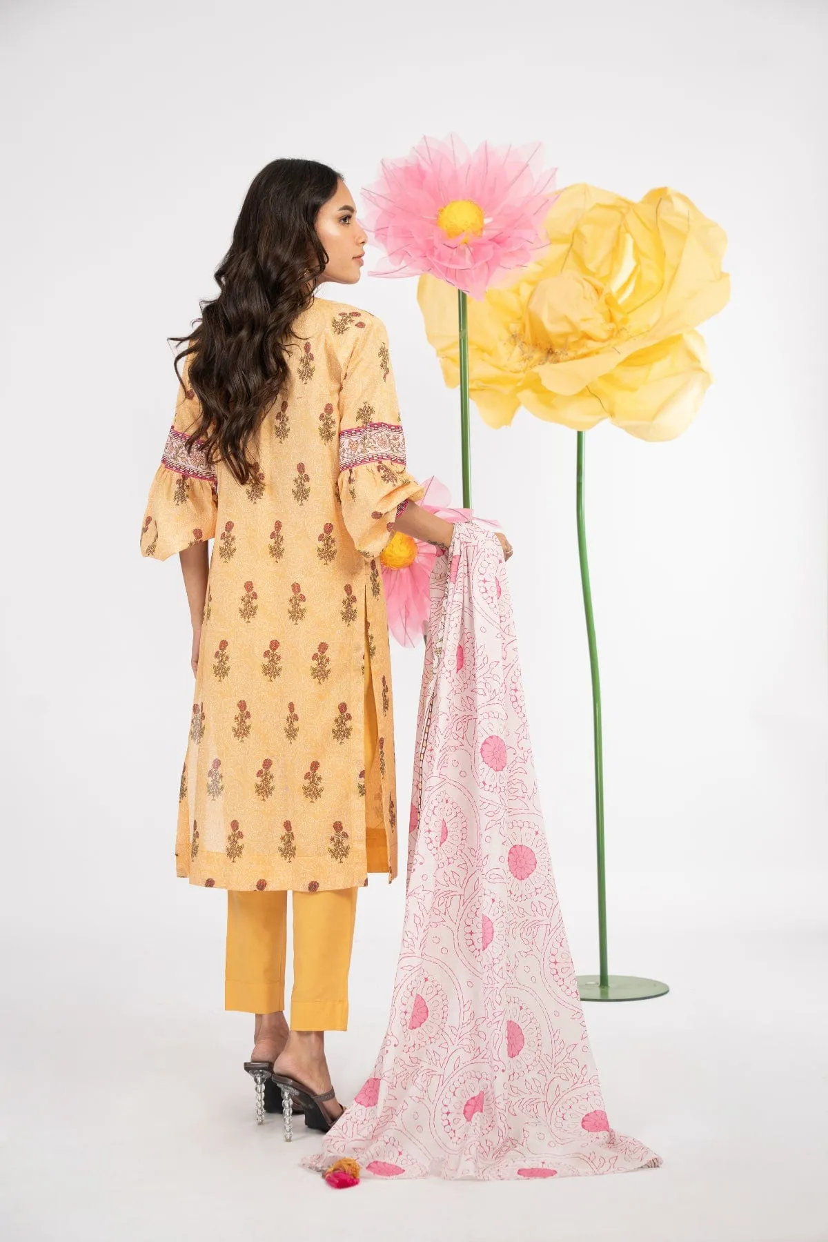 3 Pc Printed Lawn Suit With Lawn Dupatta