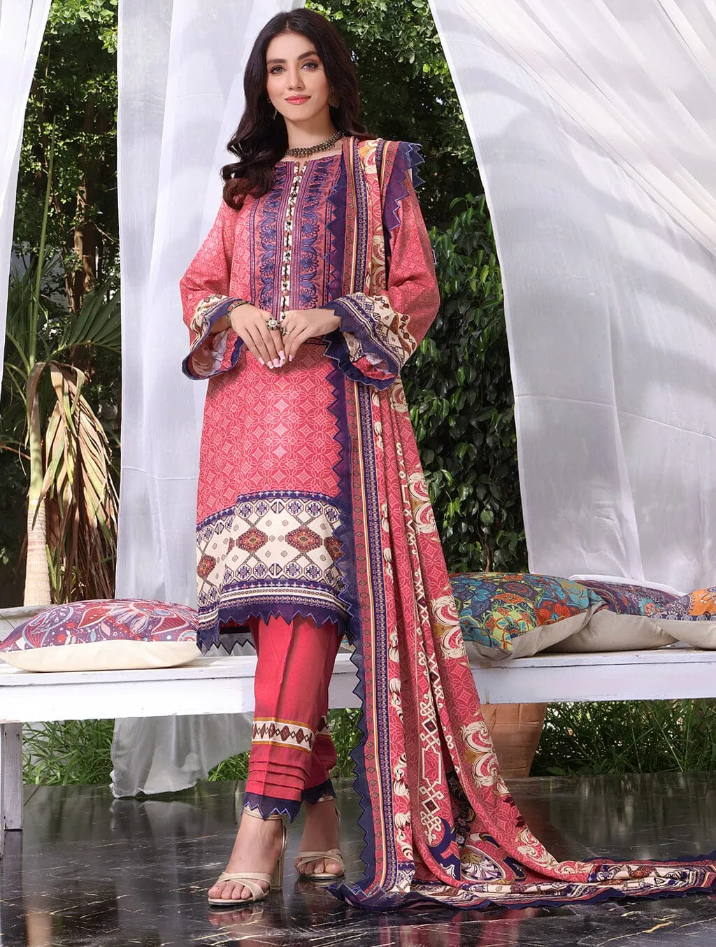 3 Piece Unstitched Suit KTE-1566