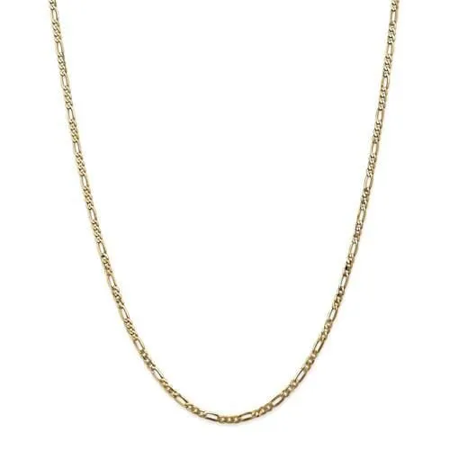 3.00mm Flat Figaro Chain Necklace