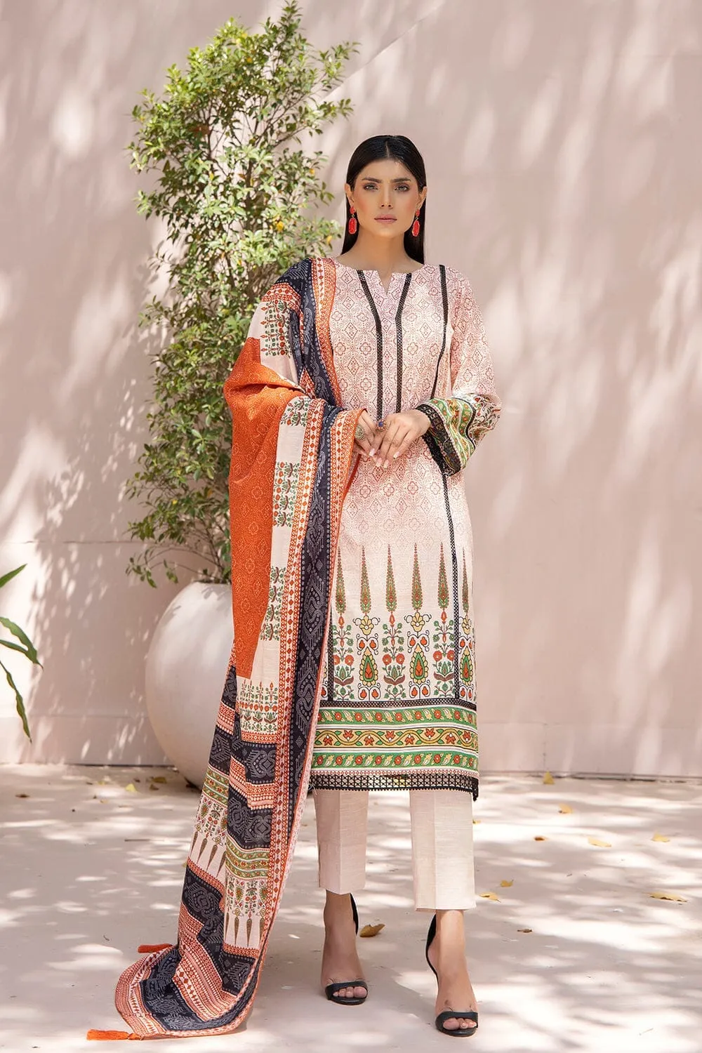 3PC Unstitched Khaddar Suit KKH-2204