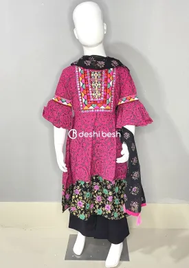 Aarong Printed Embroidered Linen Shalwar Suit