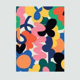 Abstract Flowers Lay-flat Notebook