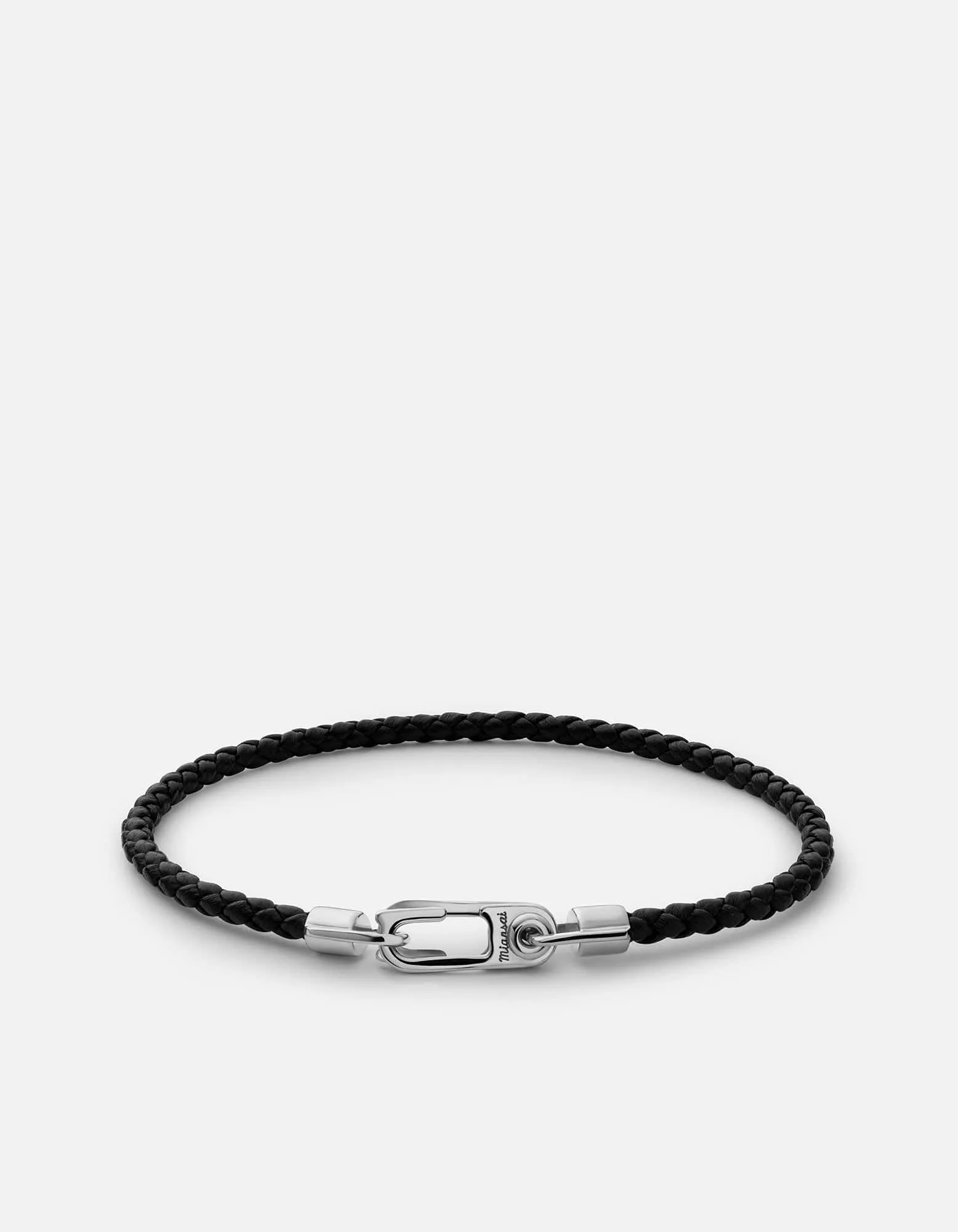 Annex Leather Bracelet, Sterling Silver