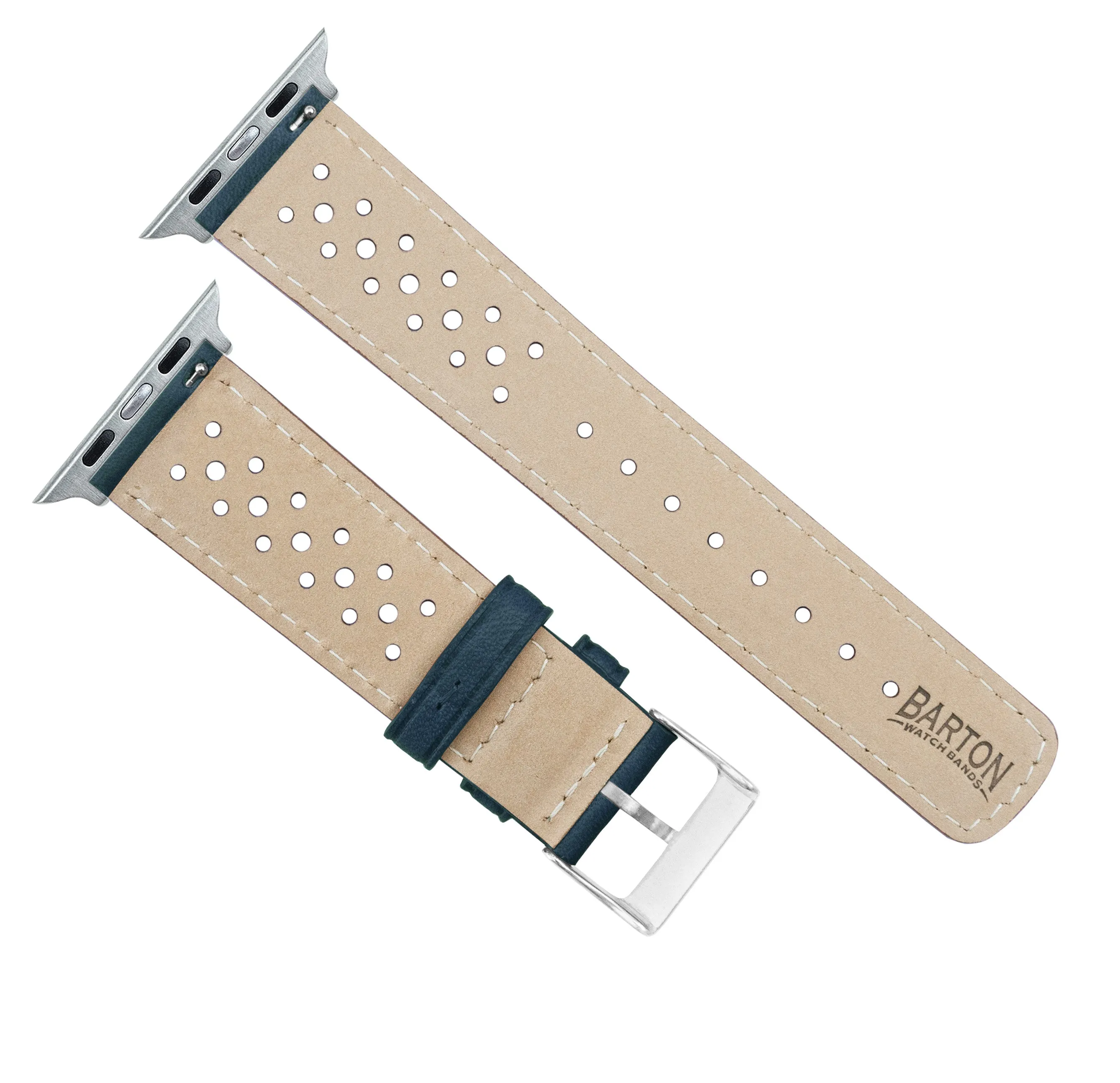 Apple Watch Navy Blue Racing Horween Leather Watch Band