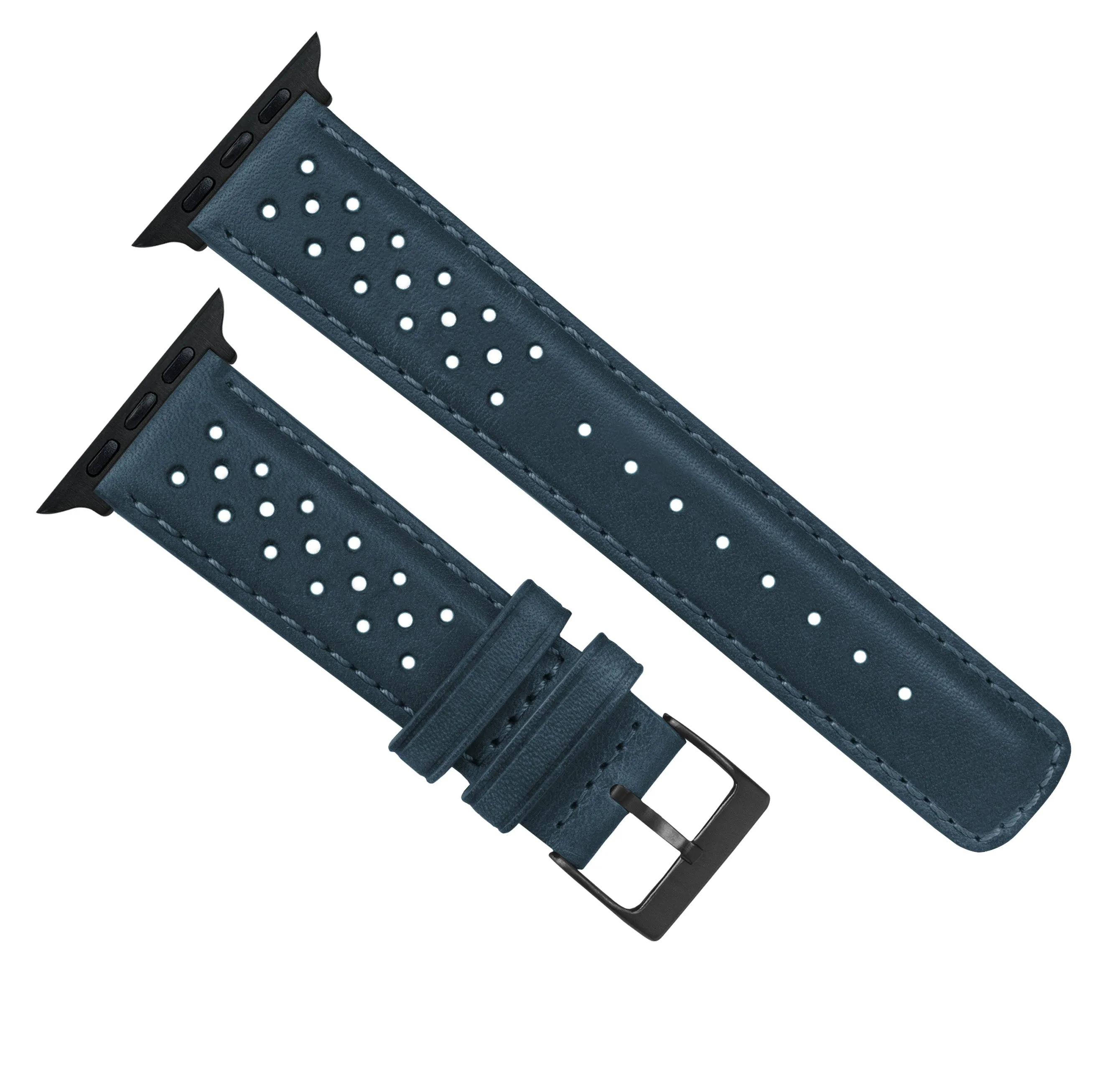 Apple Watch Navy Blue Racing Horween Leather Watch Band