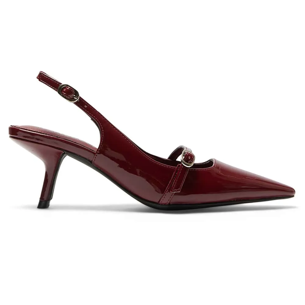 Ashley Heel in Cherry Patent