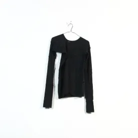 asymmetrical ribbed longsleeve