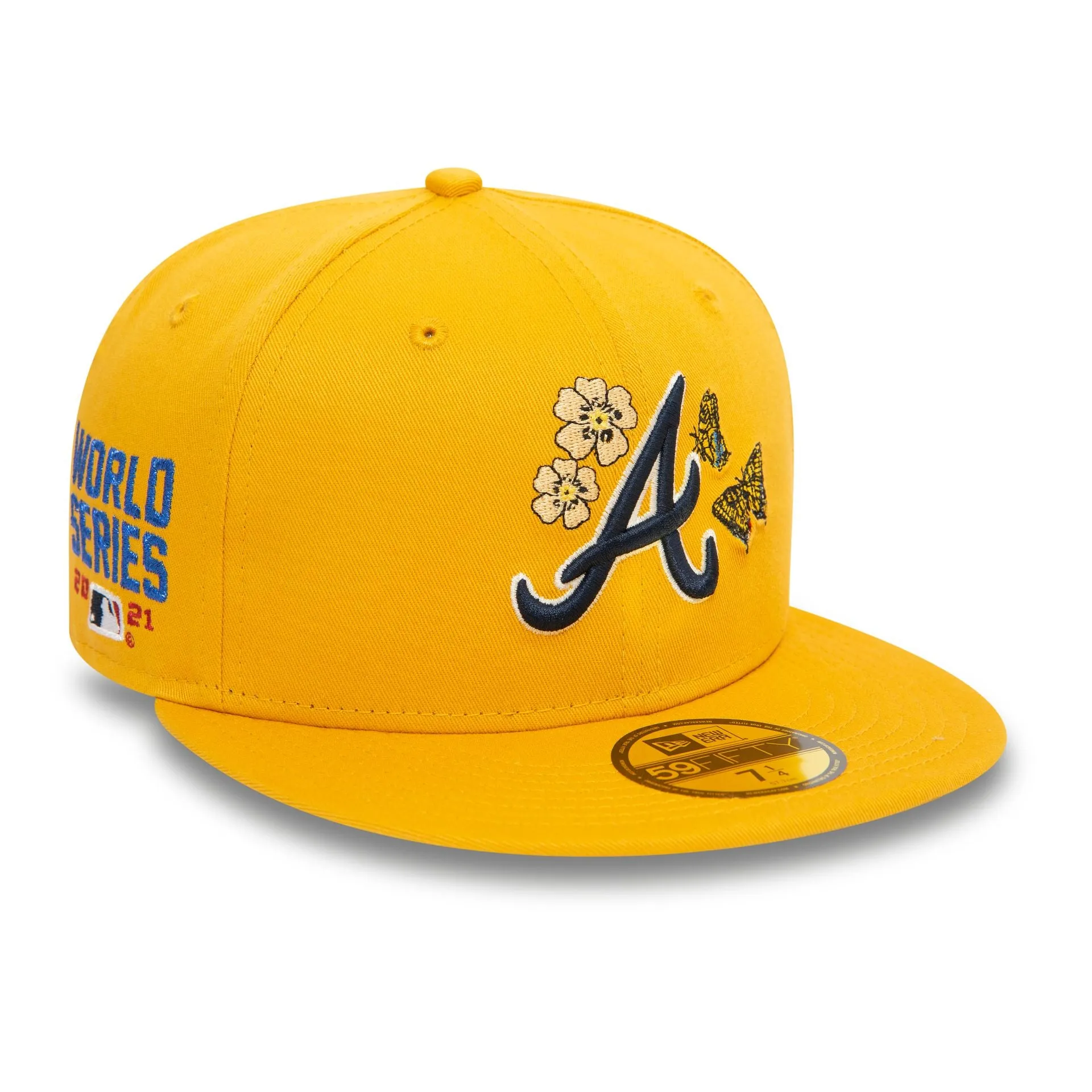 Atlanta Braves MLB Icon Dark Yellow 59FIFTY Fitted Cap