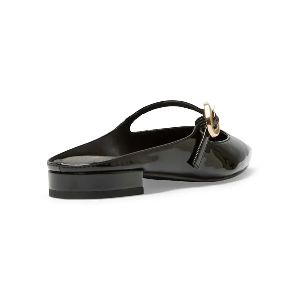 Bacall Flat in Black Patent