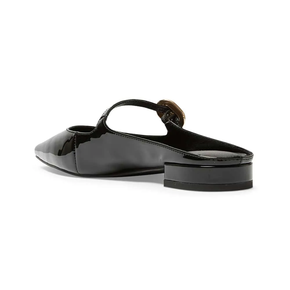 Bacall Flat in Black Patent