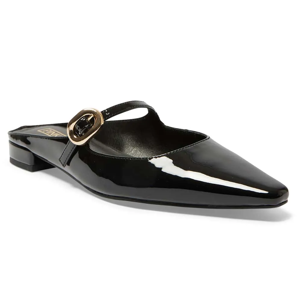 Bacall Flat in Black Patent