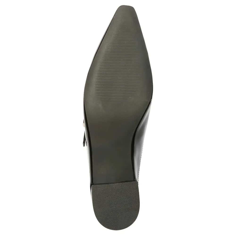 Bacall Flat in Black Patent