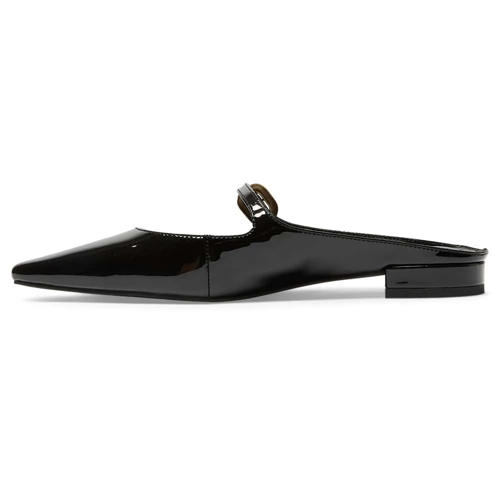 Bacall Flat in Black Patent