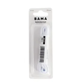 Bama Flat Laces - White- 90cm