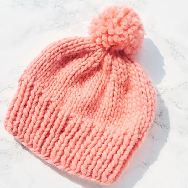 Beginner Hat Knit Flat Project