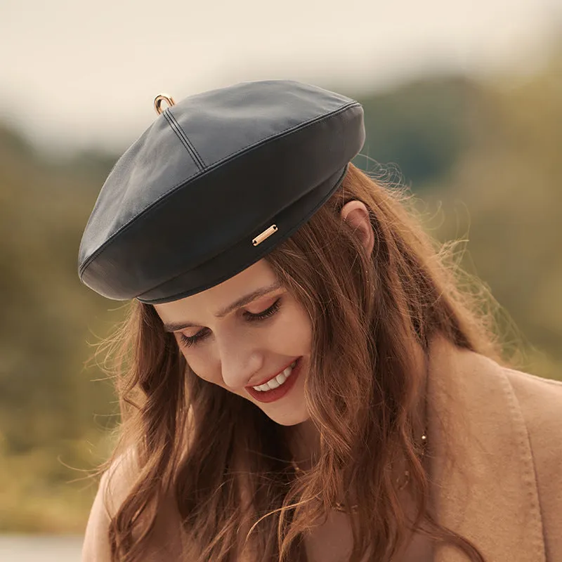 BerriesJam - Autumn and Winter Soft PU Leather Hat