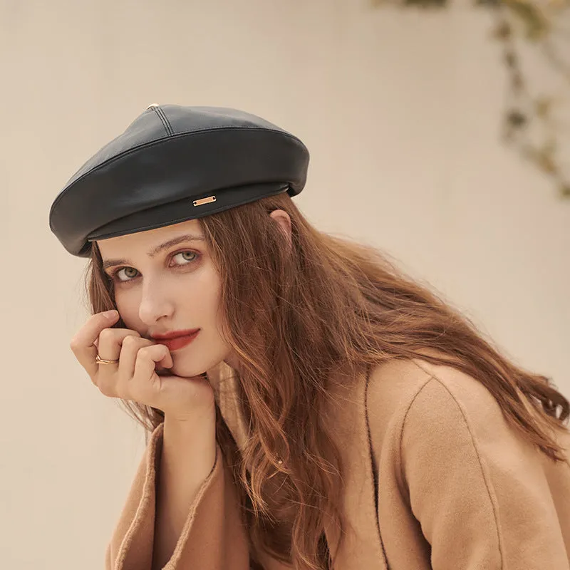 BerriesJam - Autumn and Winter Soft PU Leather Hat