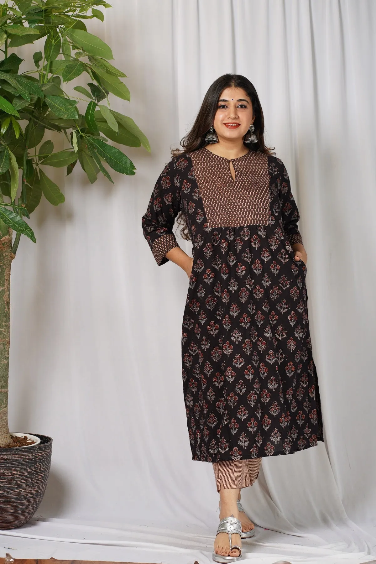 Bhoomi Ajrakh Patch kurta