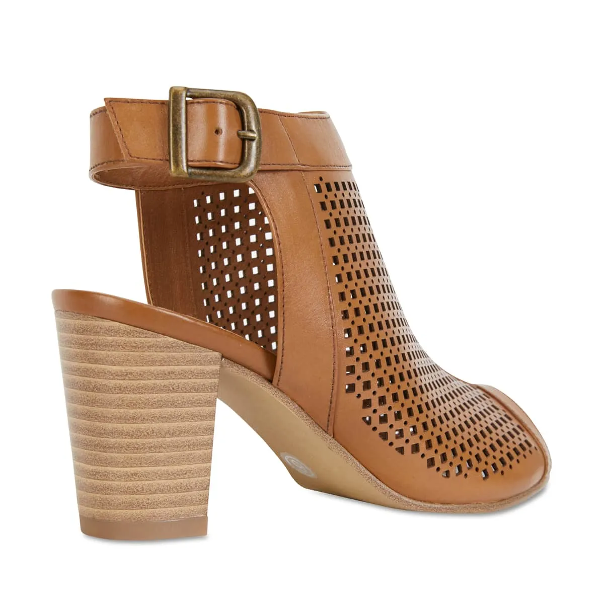 Billie Heel in Tan Leather