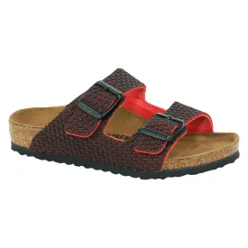 Birkenstock Kids' Arizona Sandals Microfiber Octopus Red Black 28 N