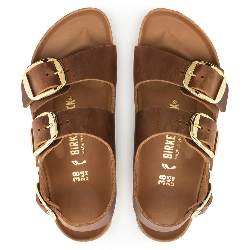 Birkenstock Milano Big Buckle Sandal - Cognac