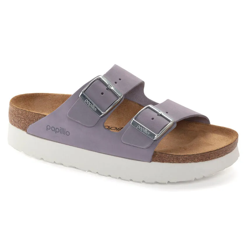 Birkenstock Women's Arizona Platform Nubuck Leather (Purple Fog)