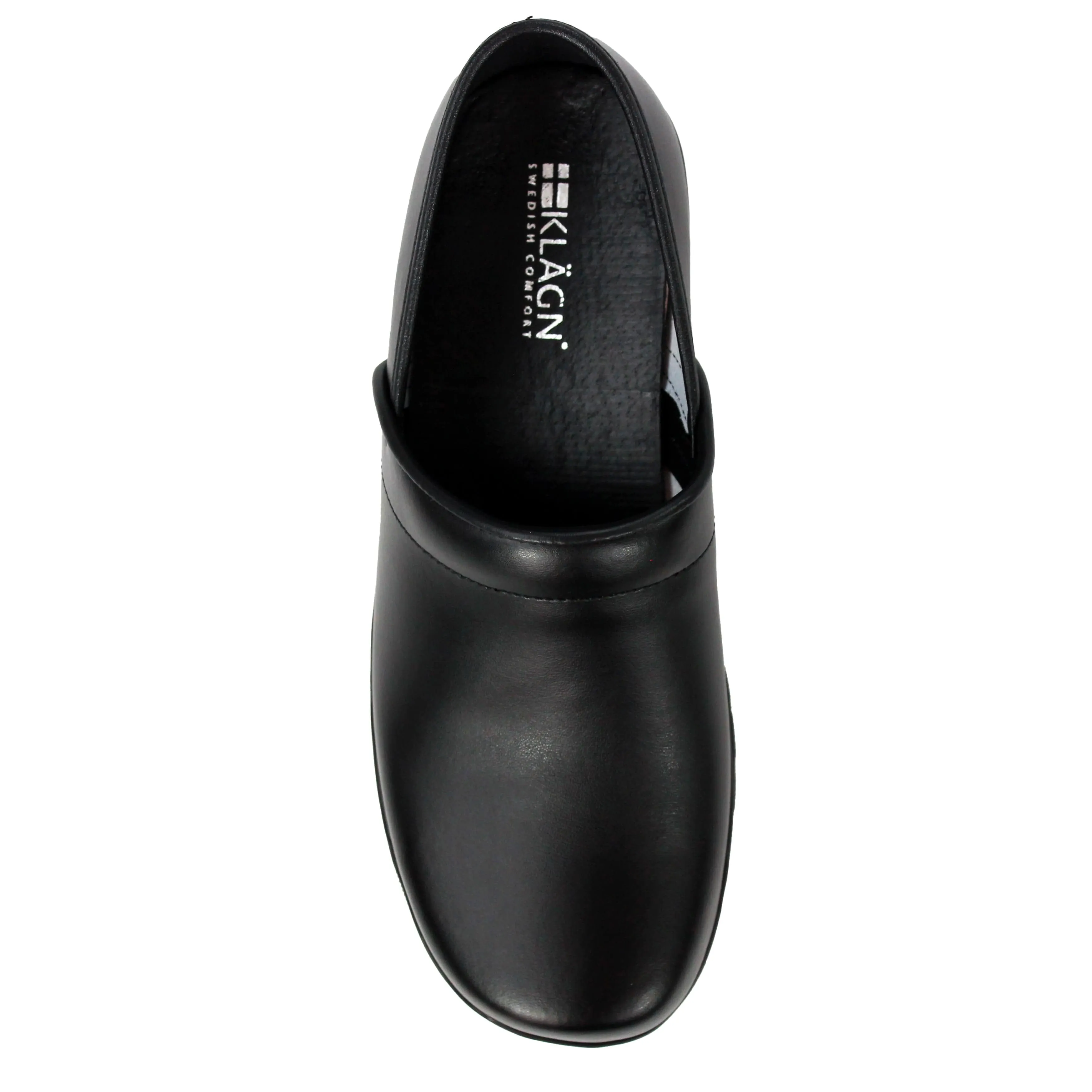 BJORK Men's Flex Pro Closed Back Black Leather Clogs