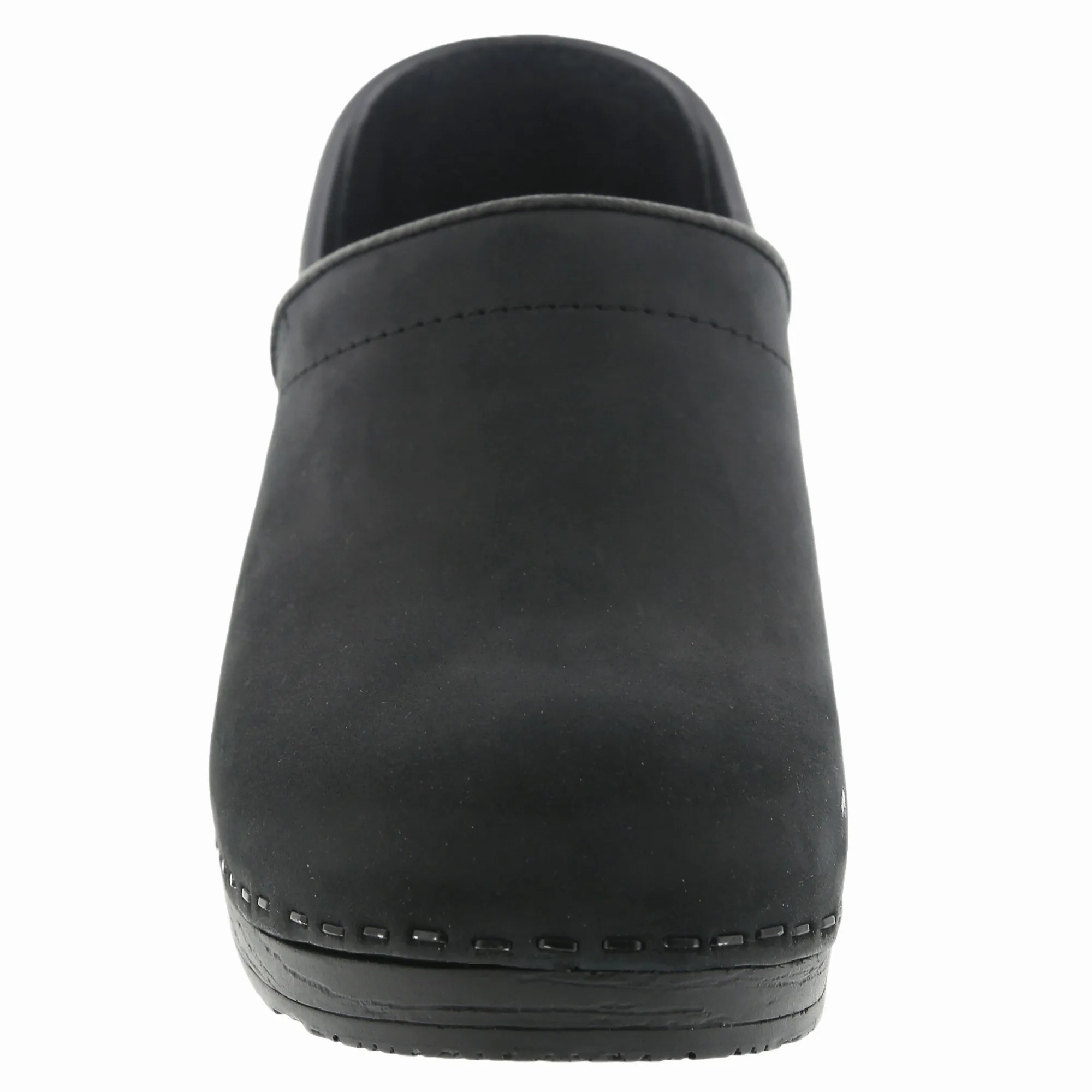 BJORK PRO LEAH Black Oiled Leather Clogs