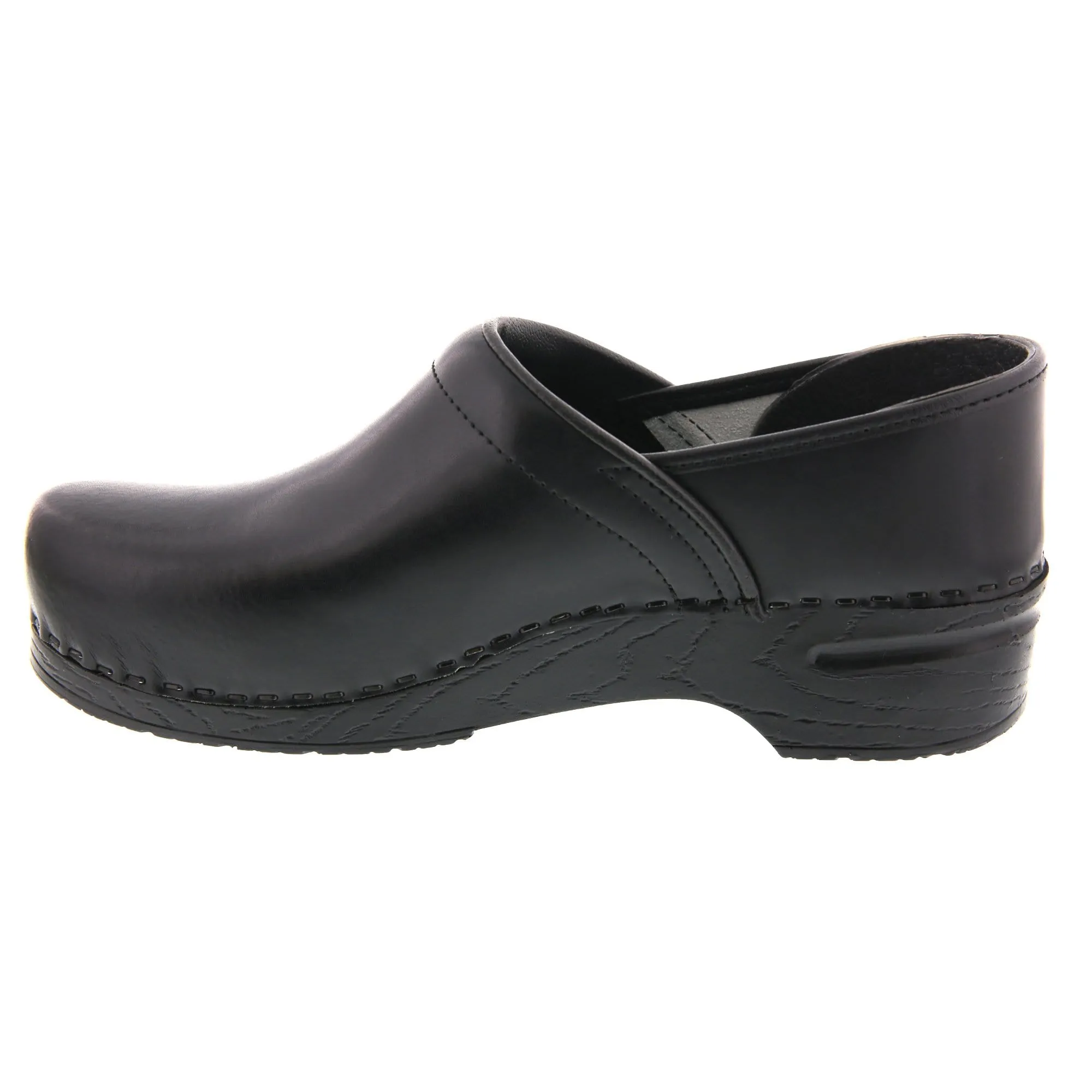 BJORK PROFESSIONAL Men's Black Cabrio Leather Clogs