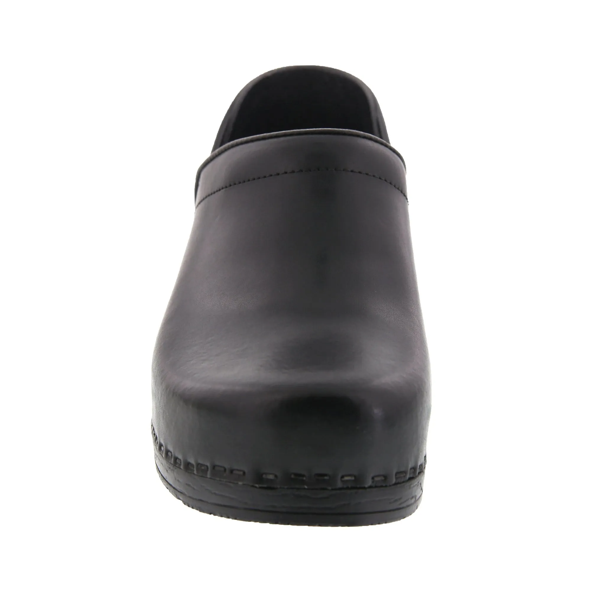 BJORK PROFESSIONAL Men's Black Cabrio Leather Clogs