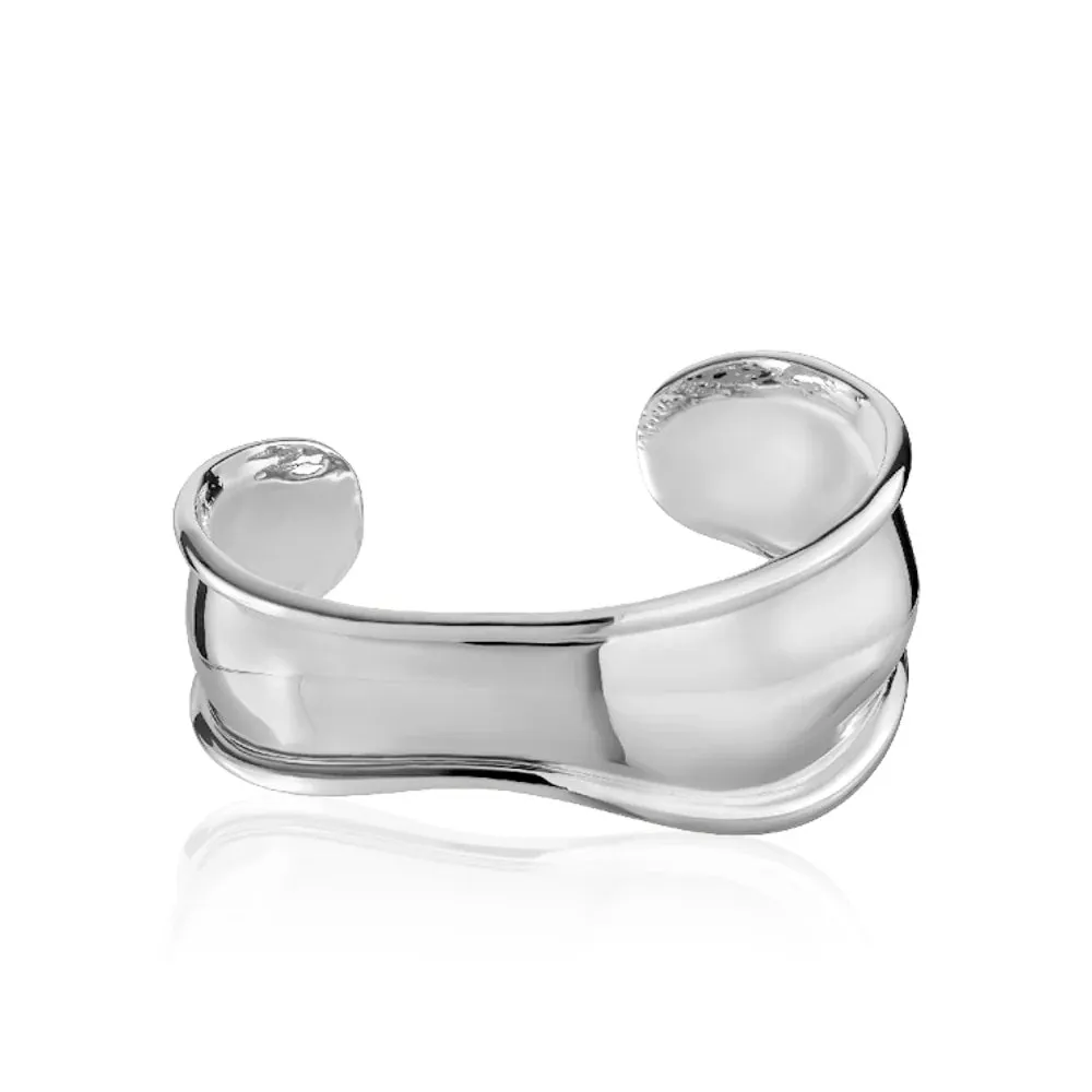 Bold Flat Cuff - Silver