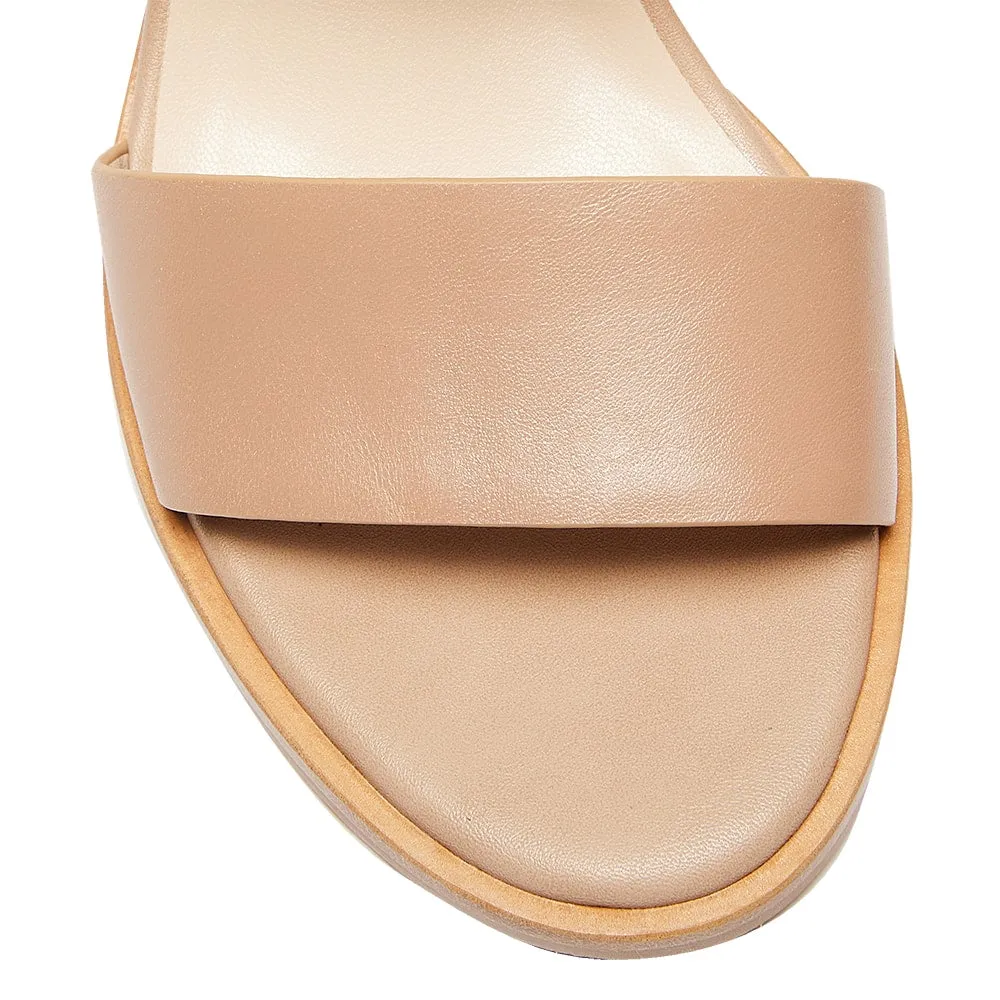 Bolivia Heel in Nude Leather