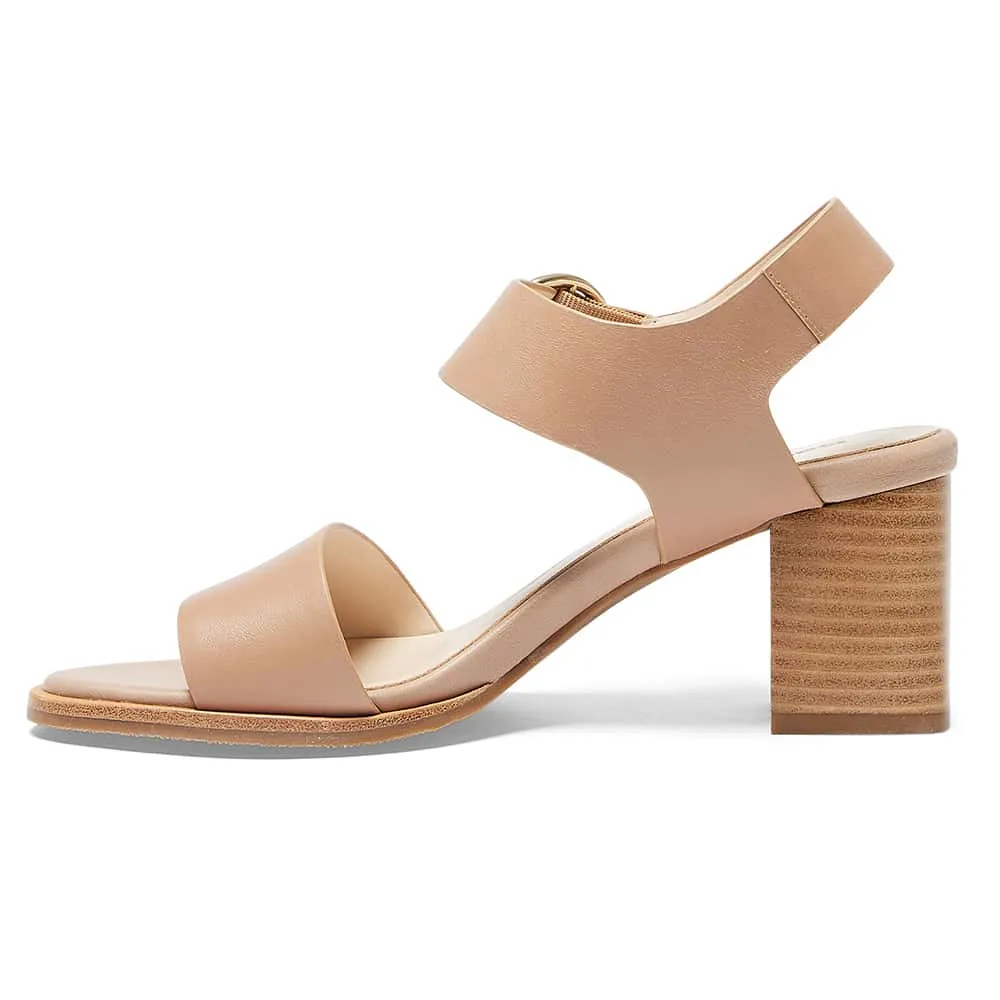 Bolivia Heel in Nude Leather