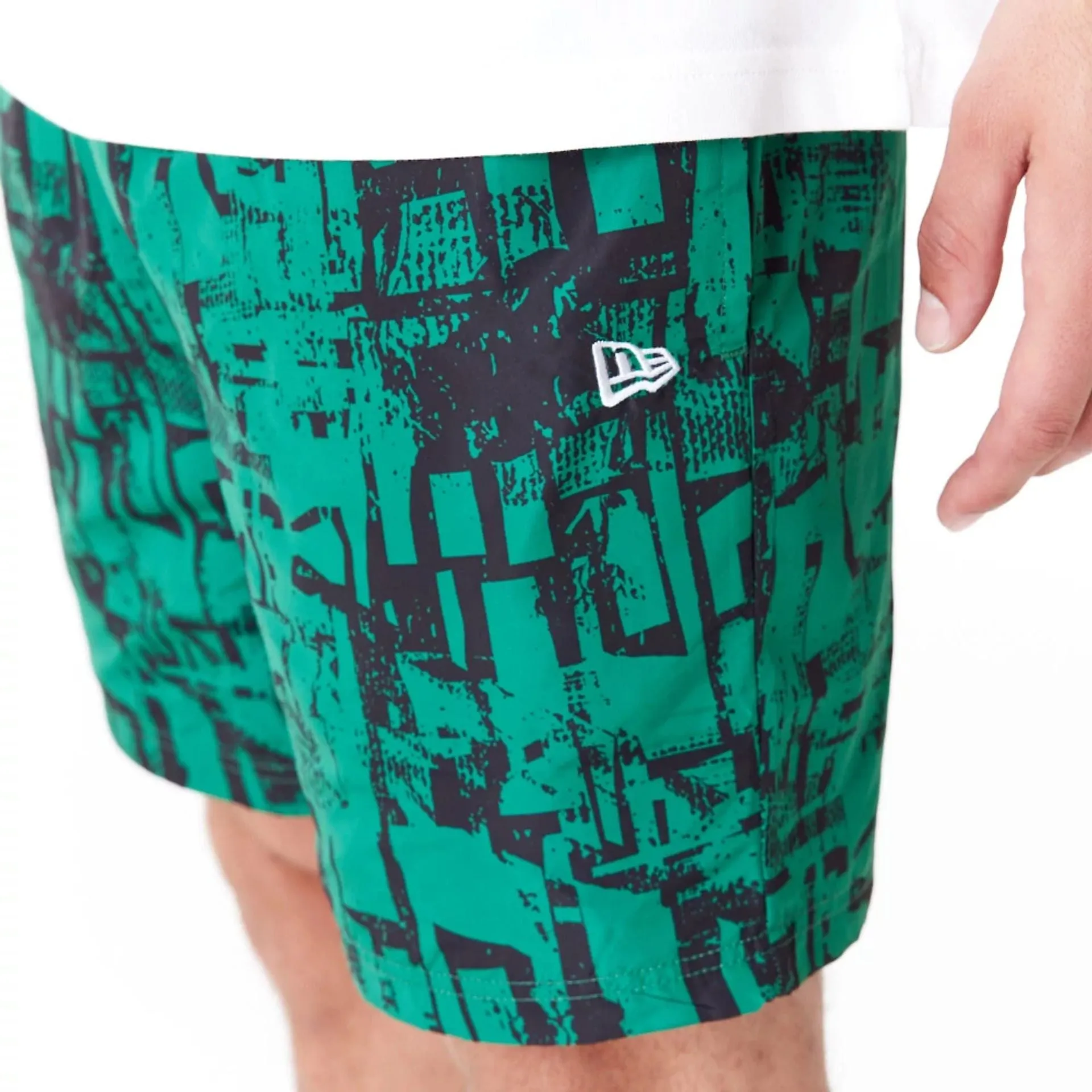 Boston Celtics NBA All Over Print Green Shorts