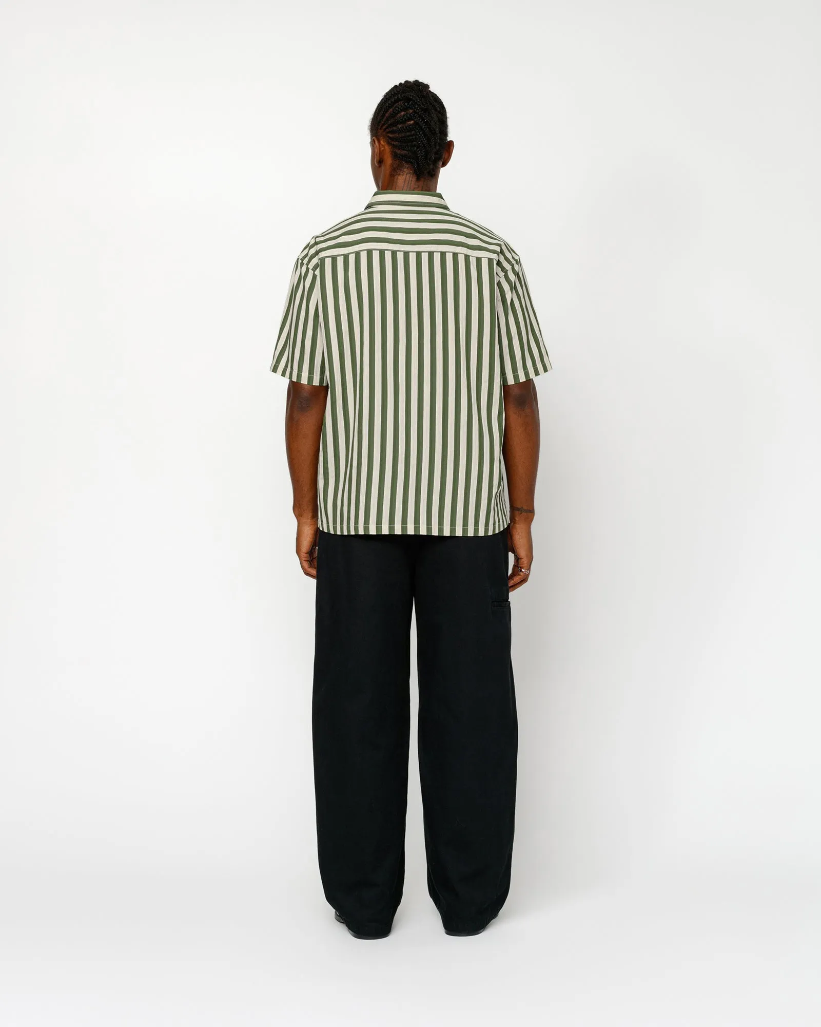 BOXY FLAT HEM SHIRT STRIPED