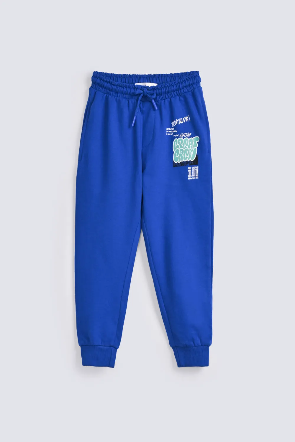 BOYS PRINTED KNIT JOGGER TROUSER