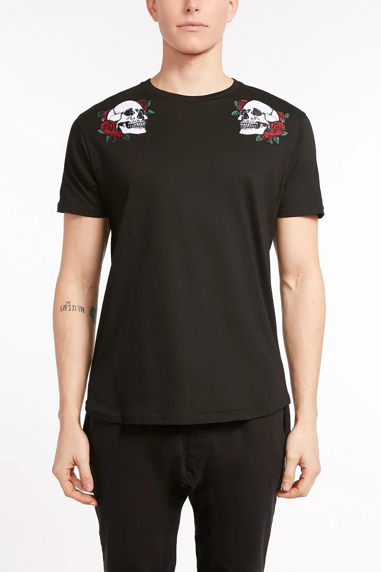 Brave Soul Guys Skull Embroidered Tee