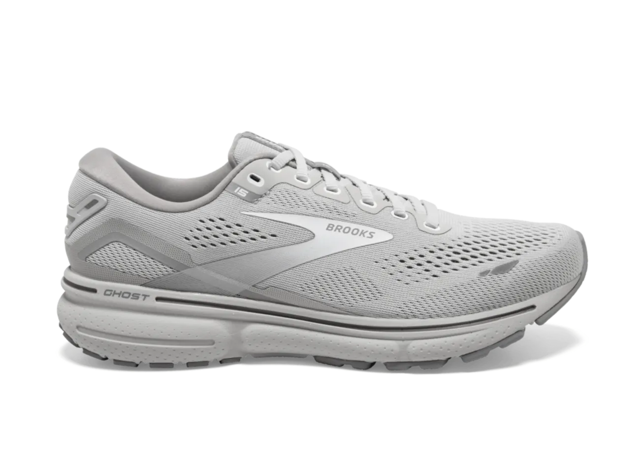 Brooks Ghost 15 (B Width) - Oyster/Alloy/White (Womens)