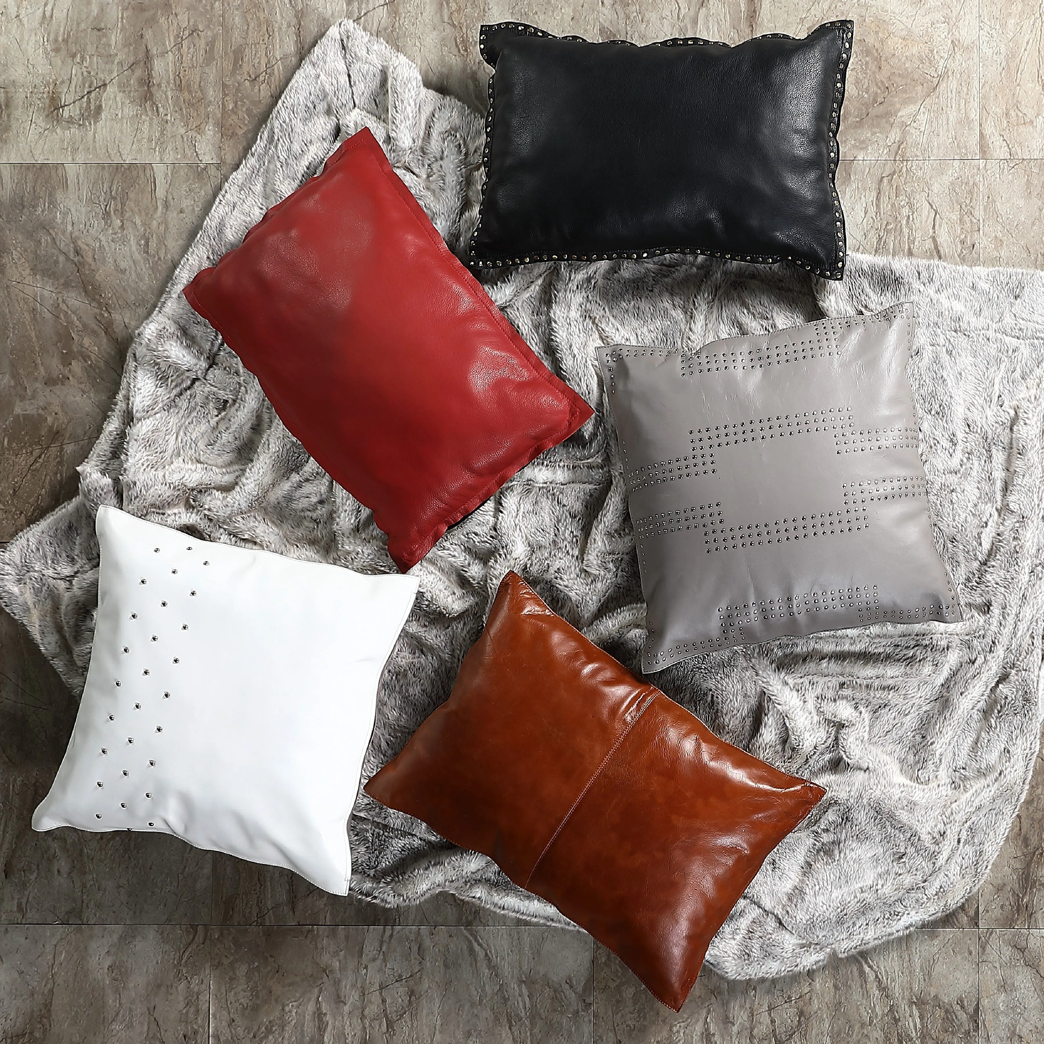 Buckskin Leather Lumbar Pillow