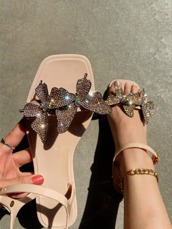 Butterfly Sparkling Flat Sandal