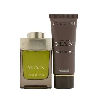 Bvlgari Man Wood Essence Parfum 100ml, After Shave Balm 100ml & Pouch Set