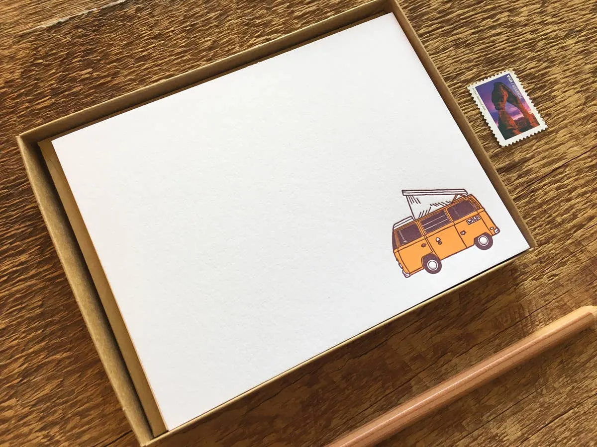 Camper Van Flat Stationery