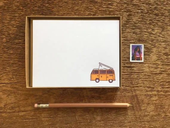 Camper Van Flat Stationery