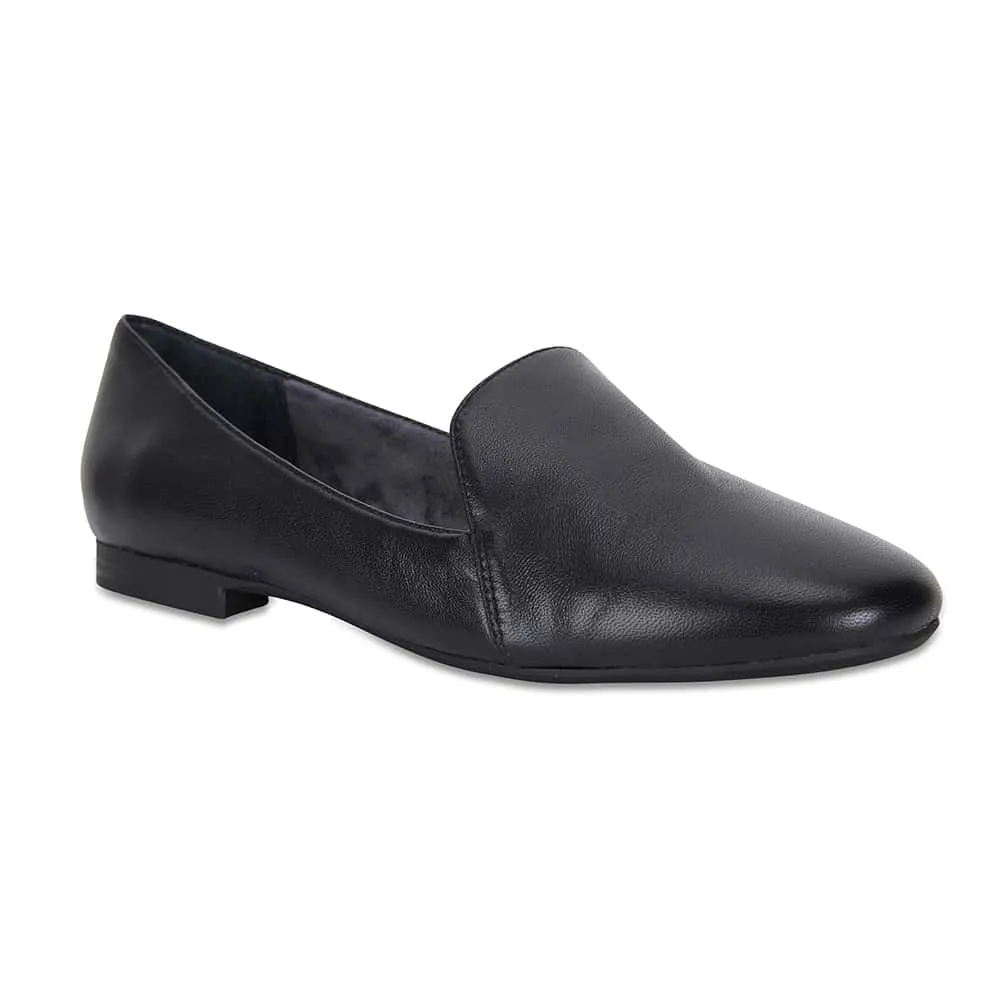 Castle Flat in Black Leather